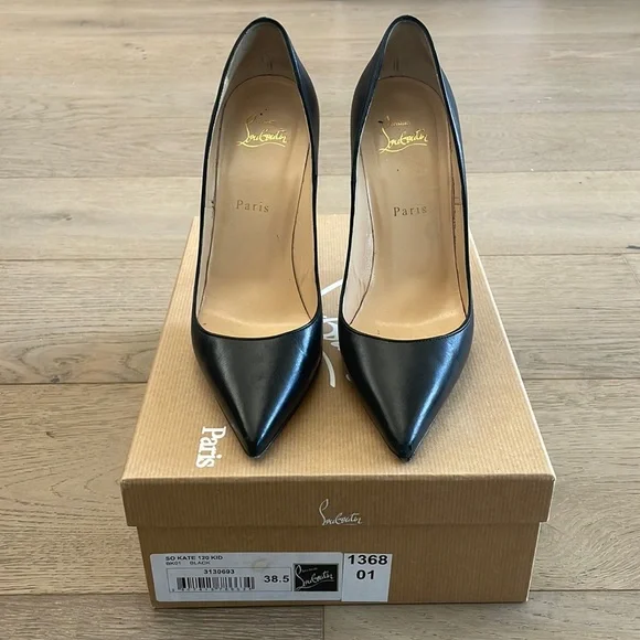 🔥SOLD🔥Christian Louboutin Black So Kate 120 Kid Size 38.5 - Picture 1 of 13